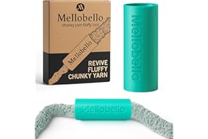 MELLOBELLO Chunky Yarn Fluffer - Efficient Fluffing Tool for Jumbo Bulky Chenille Yarn - Essential Revive Accessory for Hand Knitting & Blanket Crocheting,Green