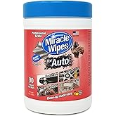 MiracleWipes for Automotive, All Purpose Cleaning Wipes for Hands, Auto Interior, Exterior, Detailing, Remove Grease, Lubricant, Sticky Adhesive, Grime, Dirt, Car Cleaning (1 Pack)