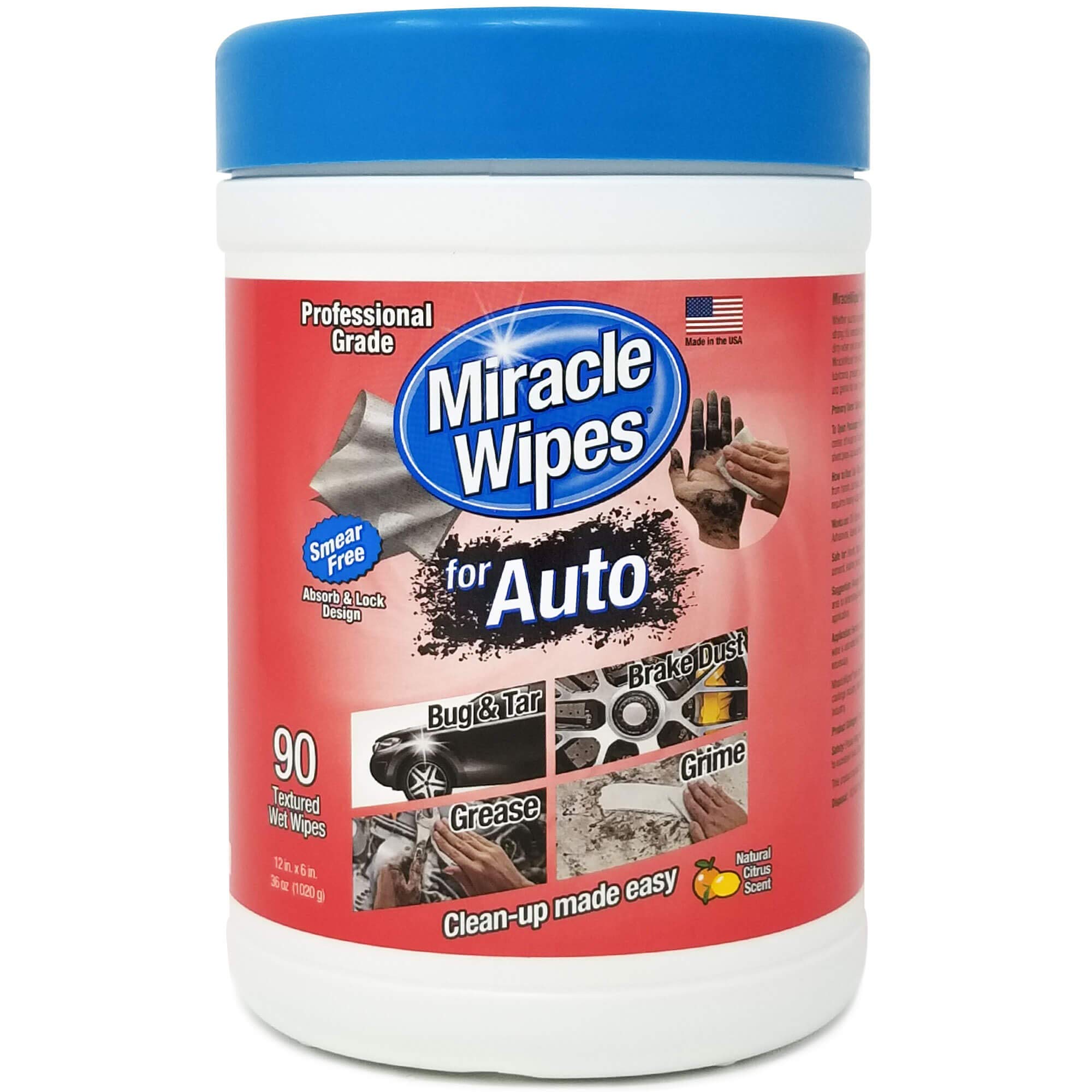 Photo 1 of MiracleWipes for Automotive, All Purpose Cleaning Wipes for Hands, Auto Interior, Exterior, Detailing, Remove Grease, Lubricant, Sticky Adhesive, Grime, Dirt, Car Cleaning (1 Pack)