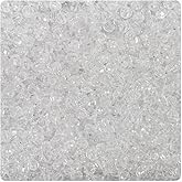 BeadTin Crystal Transparent 4mm Faceted Round Plastic Craft Beads (1350pcs)