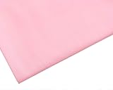 M & J Plain Baby Pink Polycotton Fabric 45in wide Per Metre 40 Colours