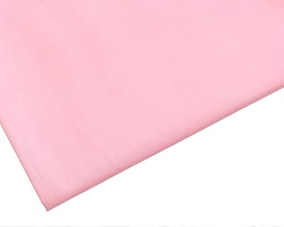 M & J Plain Baby Pink Polycotton Fabric 45in wide Per Metre 40 Colours