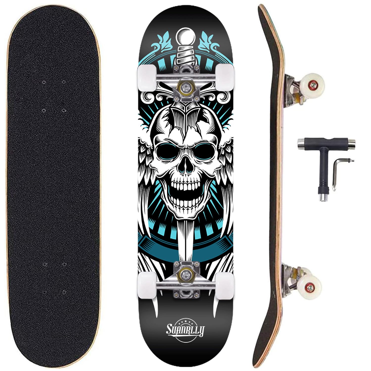 Sumeber Skateboard Adult Tricks Skate Board for Beginner, Birthday Gift Skateboards for Teens Kids Adults