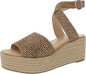 Amazon.com | Sole Society Womens Adlynda 2 Cow Hair Platform Sandals Multi  9 Medium (B,M) | Pumps
