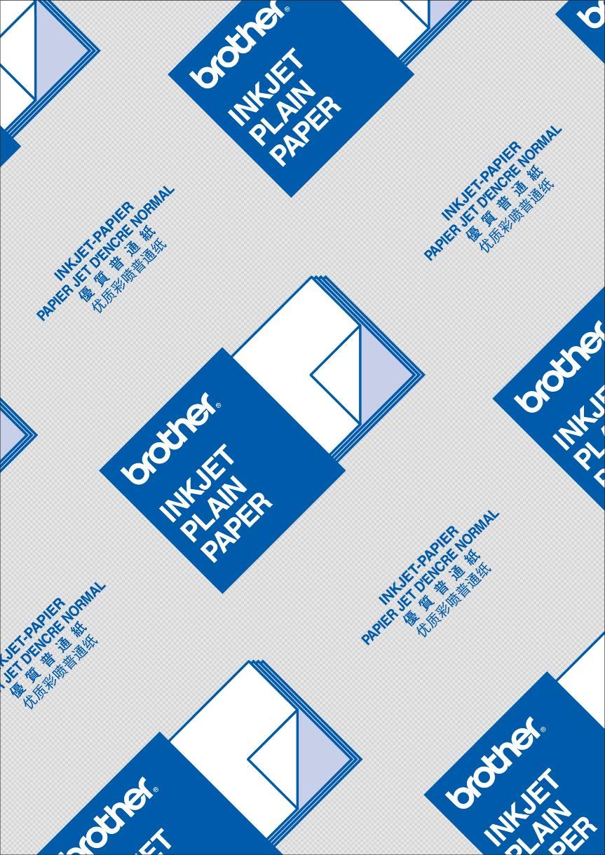 Brother BP60PA Inkjet Paper, A4, Plain, 250 Sheets, Brother Genuine Supplies, White, 297mm (W) x 210 mm (L)