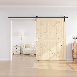 SMARTSTANDARD 54in x 84in Sliding Barn Door with