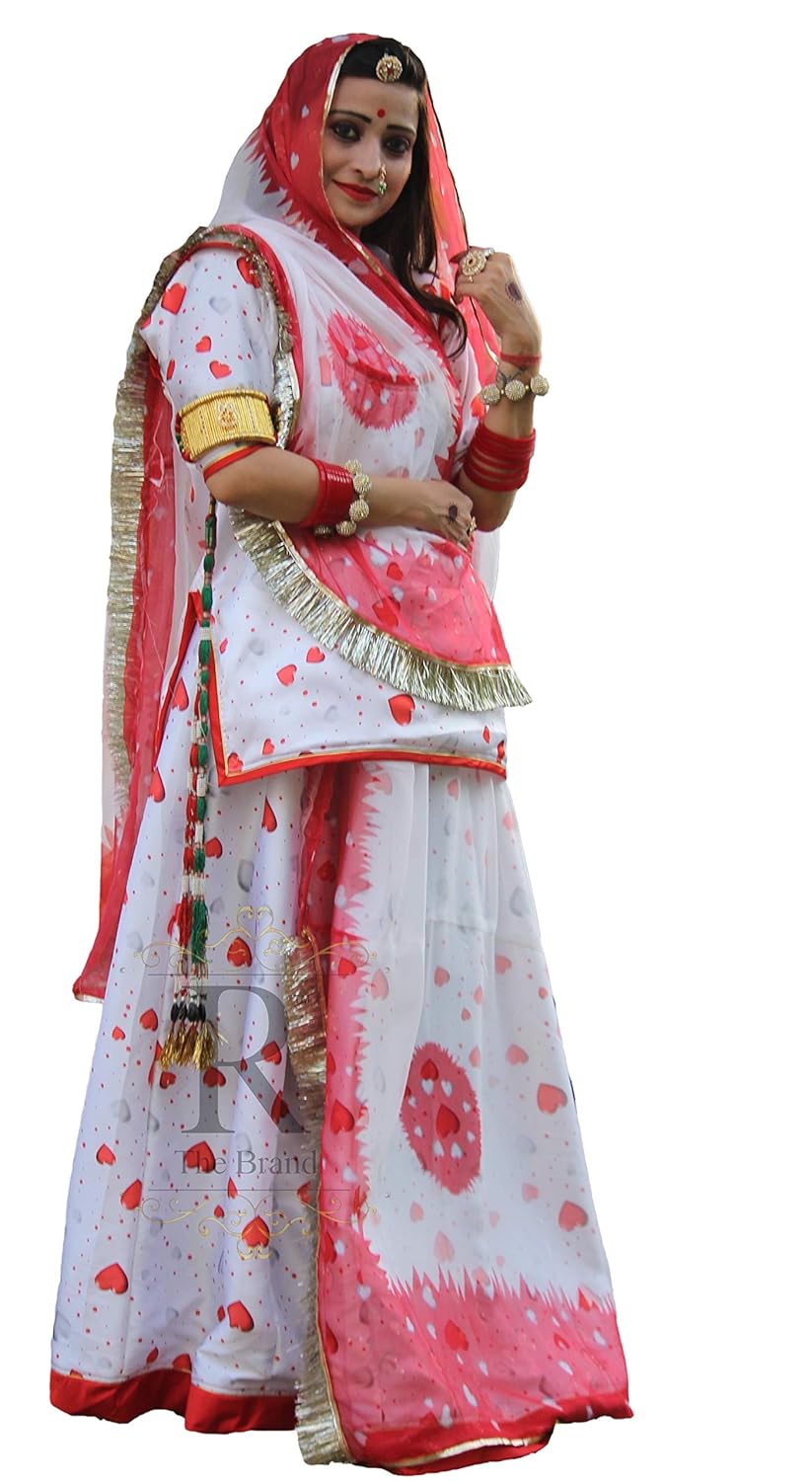 white rajputi poshak