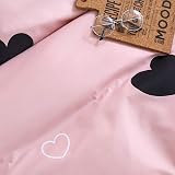 Loussiesd Pink Duvet Cover Single Love Heart Bedding 135x200 Soft Microfiber view 5