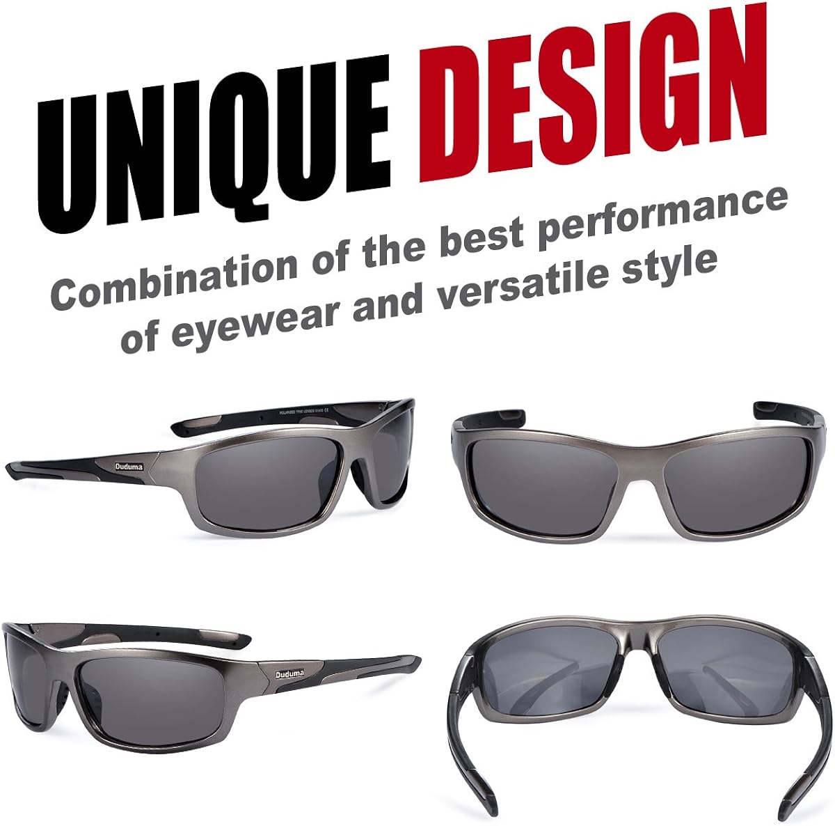 Duduma Polarized Sports Sunglasses for Men Women Baseball Running Cycling Fishing Driving Golf Sunglasses Du645: Clothing