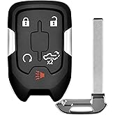 Vurkcy Key Fob Replacement for 2019 2020 2021 Chevy Silverado GMC Sierra 1500 2500 3500 Car Keyless Remote, HYQ1EA, 5 Buttons (Upgrade)