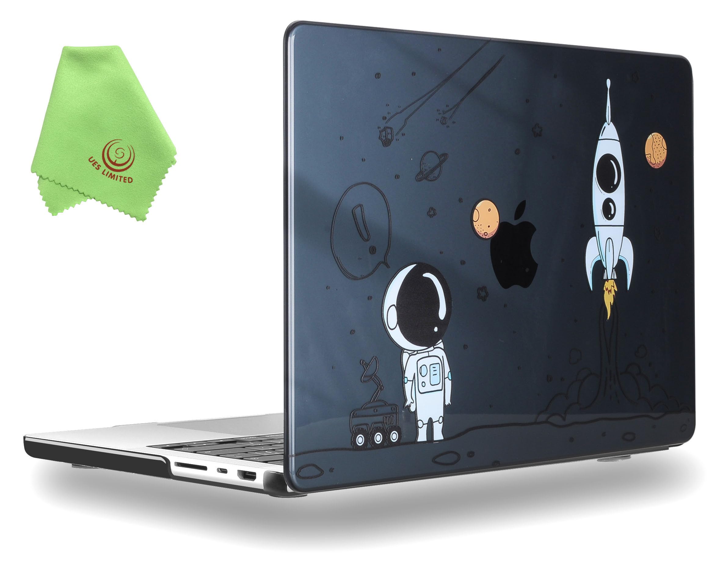 UESWILL Case Compatible with 2021-2026 MacBook Pro 14 inch M5 M4 M3 M2 M1 Pro Max chip, Creative Design Pattern Hard Shell Cover + Microfiber Cloth, Astronaut A