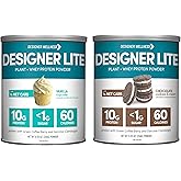 Designer Wellness, Designer Lite, Low Calorie Natural Protein, Prebiotic Fiber, Key Vitamins &amp; Minerals, Vanilla Cupcake and Chocolate Cookies &amp; Cream Bundle