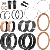 49mm Front Fork Seal Bushing Kit for Dyna Street Bob Super Glide Low Rider | 49mm Front Fork Leg Rebuild Kit, for Harley Switchback, Wide Glide, FXDF, FXDL, FXDLS, FXDB, FXD