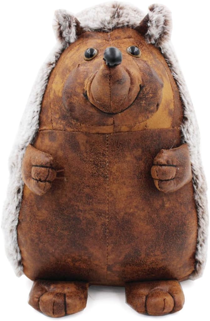Lesser & Pavey LP40959 Faux Leather Hedgehog Doorstop, Brown, one size, Brown 2