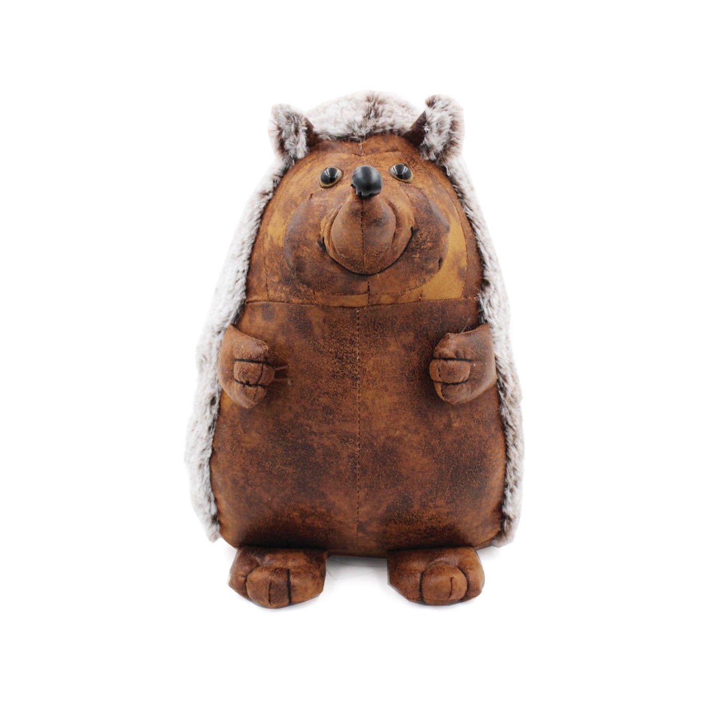 Lesser & Pavey LP40959 Faux Leather Hedgehog Doorstop, Brown, one size