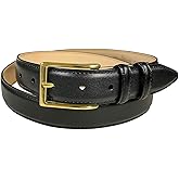 Adam Gold Men's Genuine Full-Grain Cowhide Leather Dress Belt 1-1/8"(30mm) Wide Polished Buckle