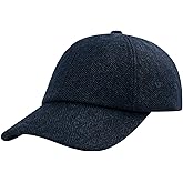 BOTVELA Wool Baseball Cap for Men Adjustable Unstructured Tweed Hat