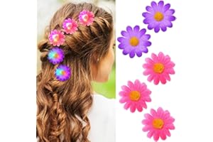 CAKURE Daisy Hair Clips Light Up Flower Hair Pins Cute Summer Hair Barrettes Fancy Hair Accessories for Women and Girls (Pack