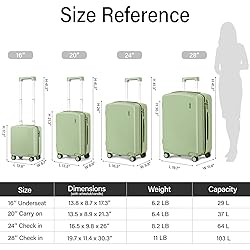 Hanke Underseat 16 Inch Carry On Luggage Airline