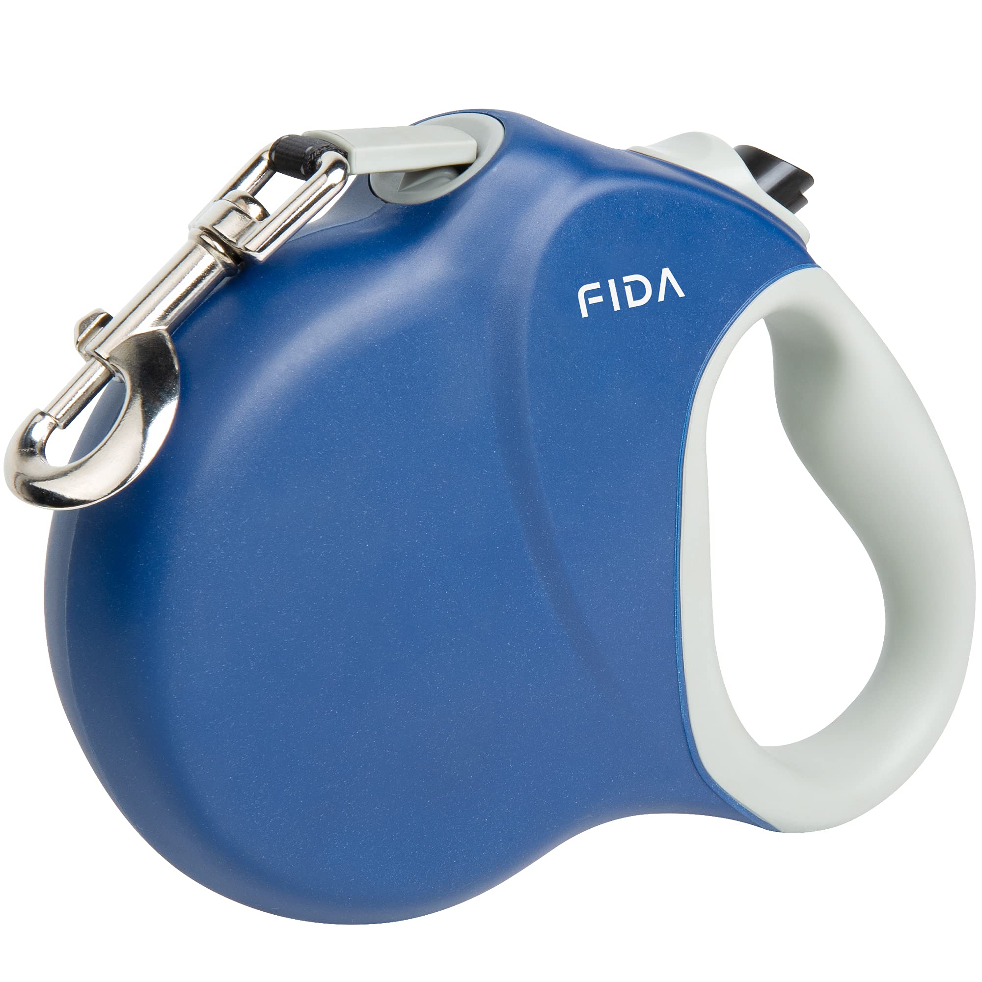 Fida Retractable Dog Lead 8M, No-Tangle Extendable Dog Lead with Strong Nylon Tape, Heavy Duty Extra Long Retractable Leash for Large Dogs Up to 50Kgs, Blue