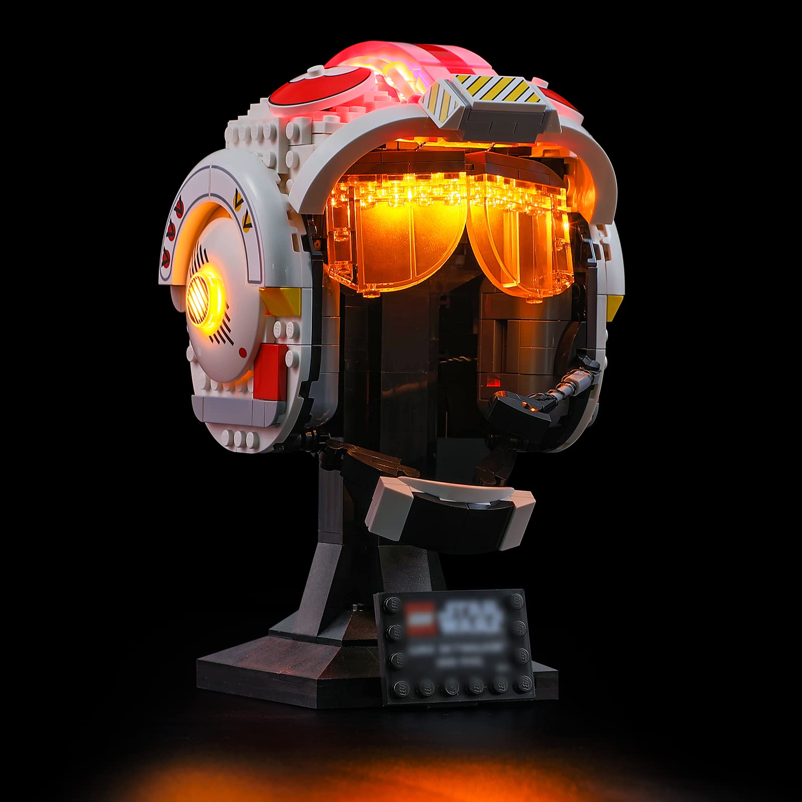 BRIKSMAX Led Lighting Kit for Luke Skywalker (Red Five) Helmet - Compatible with Lego 75327 Building Blocks Model- Not Include the Lego Set — image 1