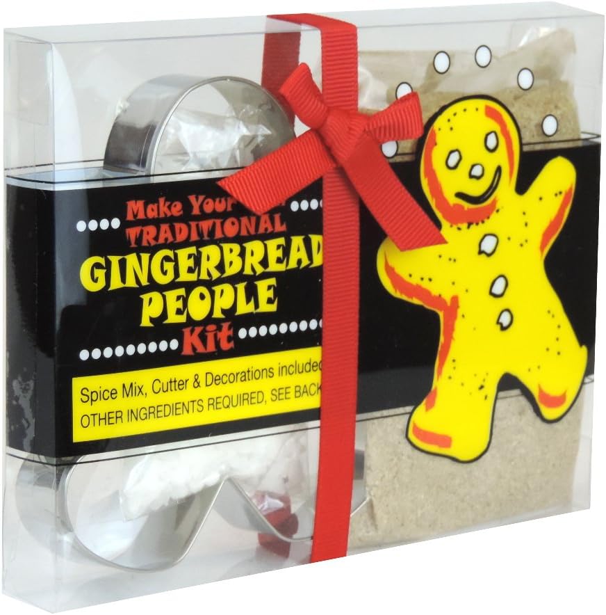 Make Your Own Gingerbread People Kit - Spice Mix, Cutter & Decorations Included!