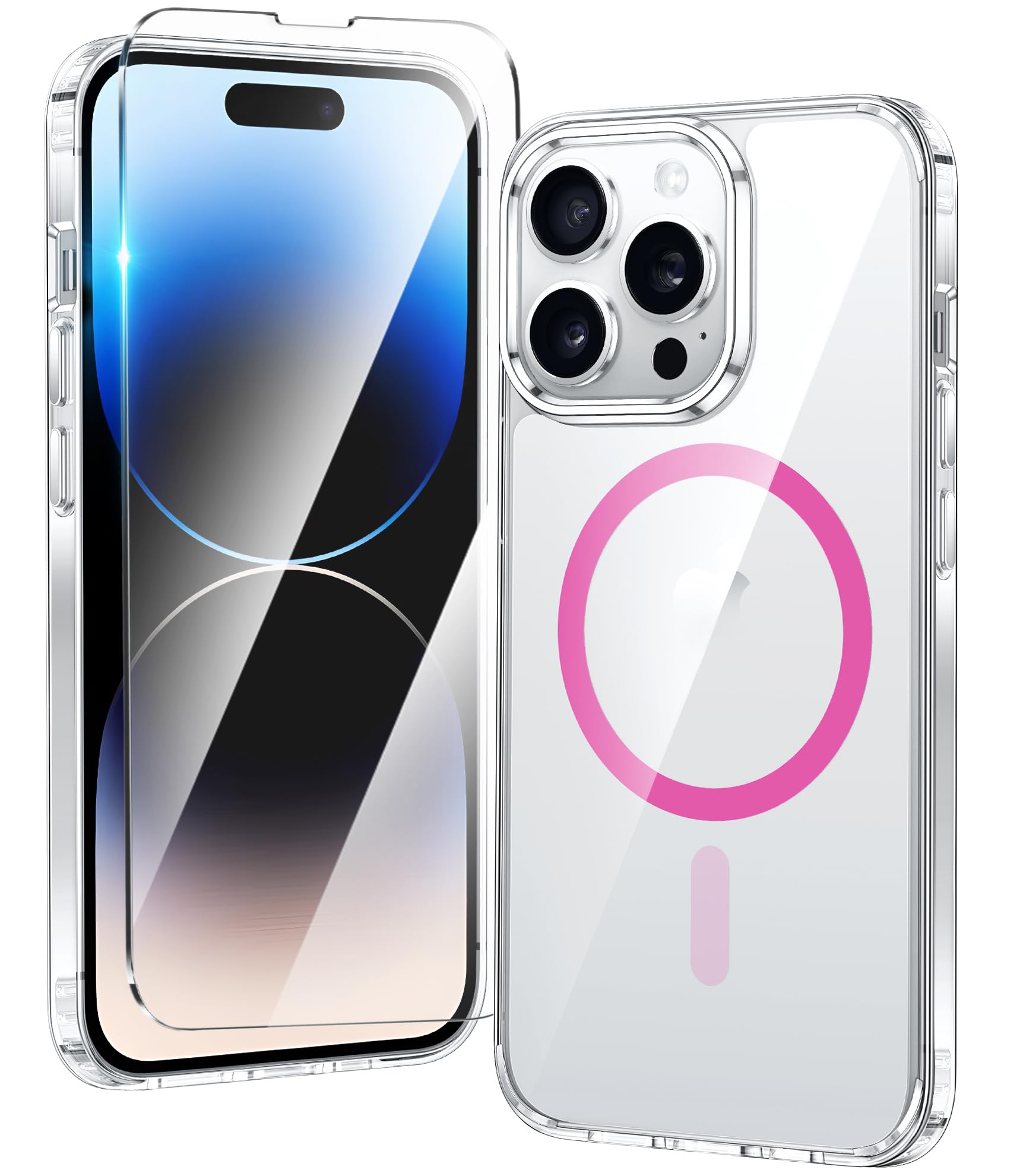 FNTCASE for iPhone 14 Pro-Max Case: Clear