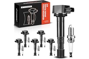 A-Premium Set of 6 Ignition Coil Pack and Iridium Spark Plugs Compatible with Honda Pilot Ridgeline 2006-2008 & Acura MDX 2003-2006 & Saturn Vue 2004-2007, V6 3.5L