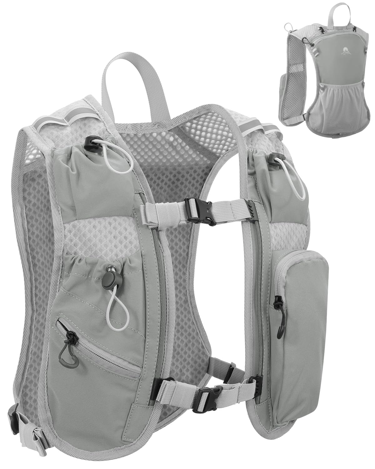 Photo 1 of Running Vest for Women and Men, Hydration Running Backpack, Runners Vest, Hydration Vest for Running, Walking, Marathon, Hiking, with Front Phone Holder, Adjustable Chest and Waist Strap