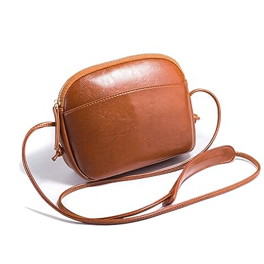HESHE Heshe Women Faux PU Leather Handbags Shoulder Bag Ladies Designer Purses Small Bags Satchel Crossbody Bag (Brown)