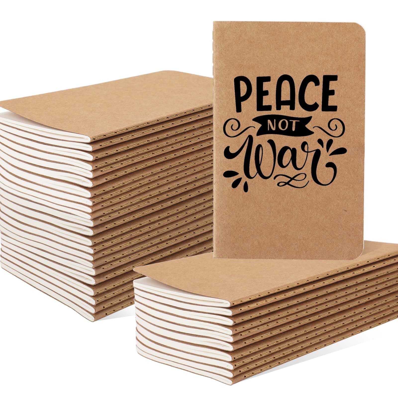 Photo 1 of Oucaru 32PCS Mini Notebooks Bulk, 3.5" x 5.5", Brown, 60 Pages Blank Paper Small Pocket Notebook Set, Mini Journal Memo Notepads for Kids, Students, Traveler, School Office Supplies