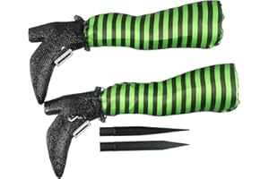 2 Pack Halloween Witch Legs Outdoor Decorative Props for Yard Party Use with Foam and Fabric Material (green)