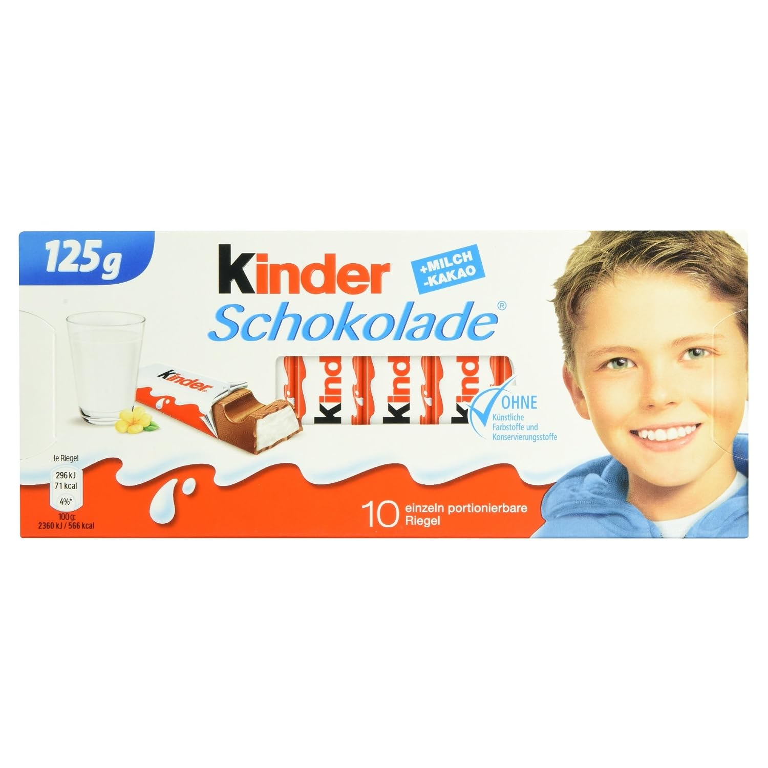 Kinder Schokolade 10 Riegel 125 G Amazon De Lebensmittel Getranke
