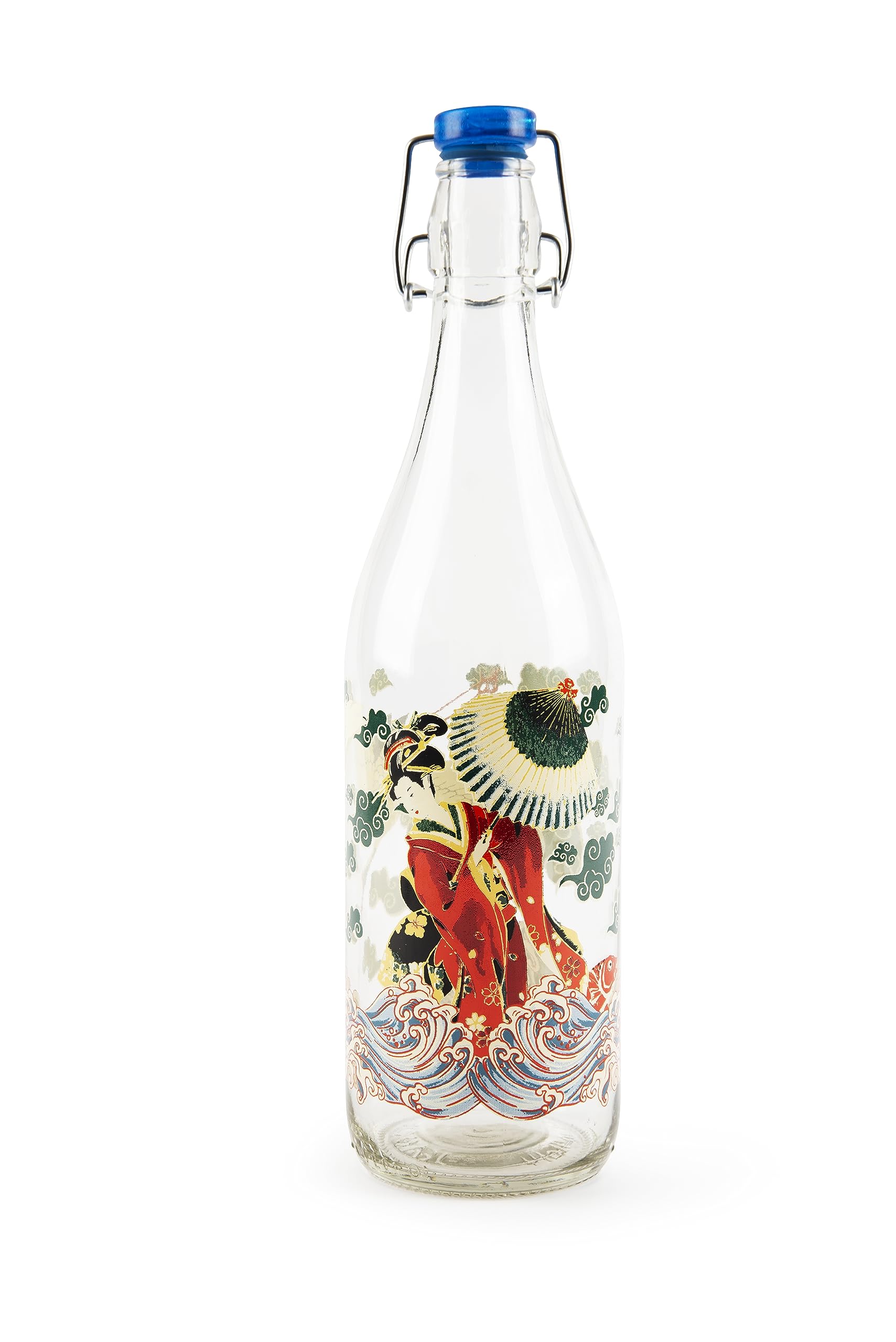 Excelsa Kimono Water Bottle, 1 Litre, Glass, with