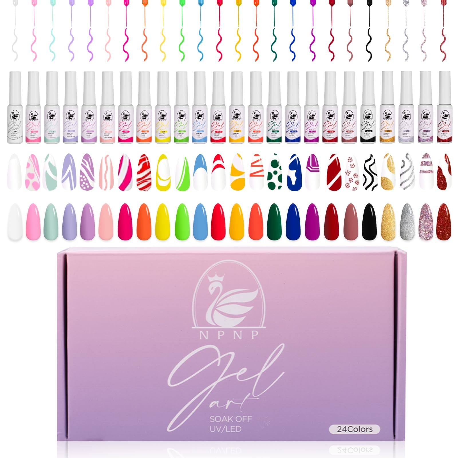Erinde Siber Gel Nagellack Liner – 12ml, Mirror Effect, Für French Nails & Nageldesign – UV/LED Gel