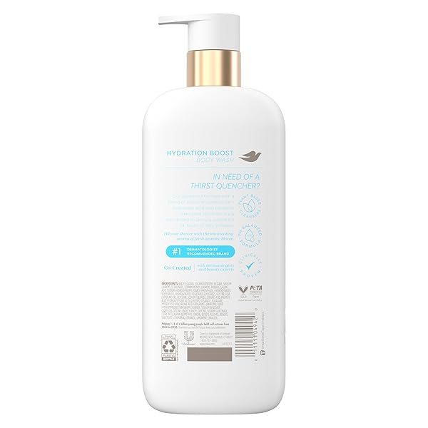 DOVE SERUM HYDRATION BOOST BODY WASH HYDRATES DRY SKIN WITH HYDRATING SERUM AND HYALURONIC ACID 18.5 OZ