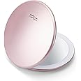 Fancii Taylor LED Lighted Travel Makeup Mirror, Rechargeable with 10x/1x Magnifying & 3 Light Settings - Compact, Portable, Large 5” Wide Hand Mirror for Handbag and Purses (Rose Gold)