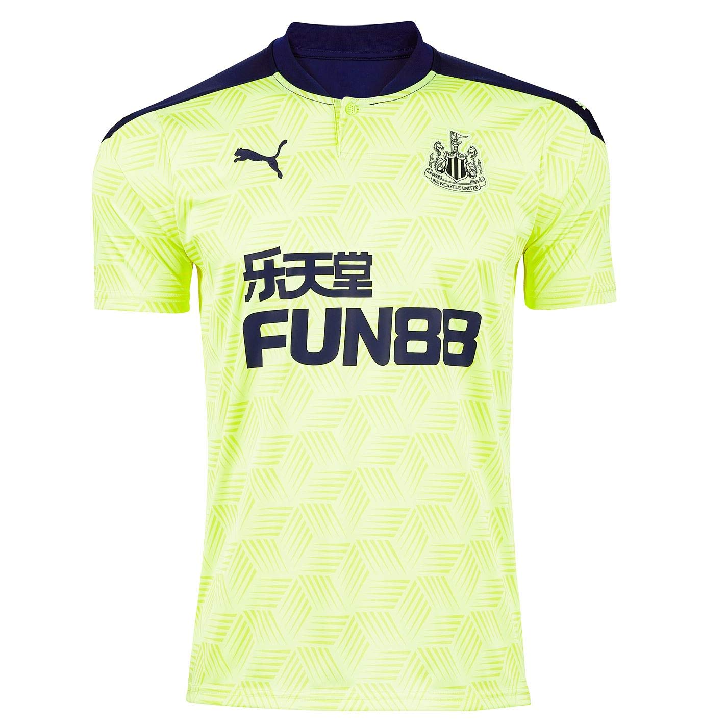 PUMA Mens Newcastle United Away Shirt 2020 2021 Football Fizzy Yellow X Large