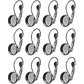 uxcell 20Pcs Leverback Earring Hooks with Flat Round Tray, 8mm Blank Bezel Trays Gems Setting Earring Findings for DIY Jewelry Making Supplies, Black