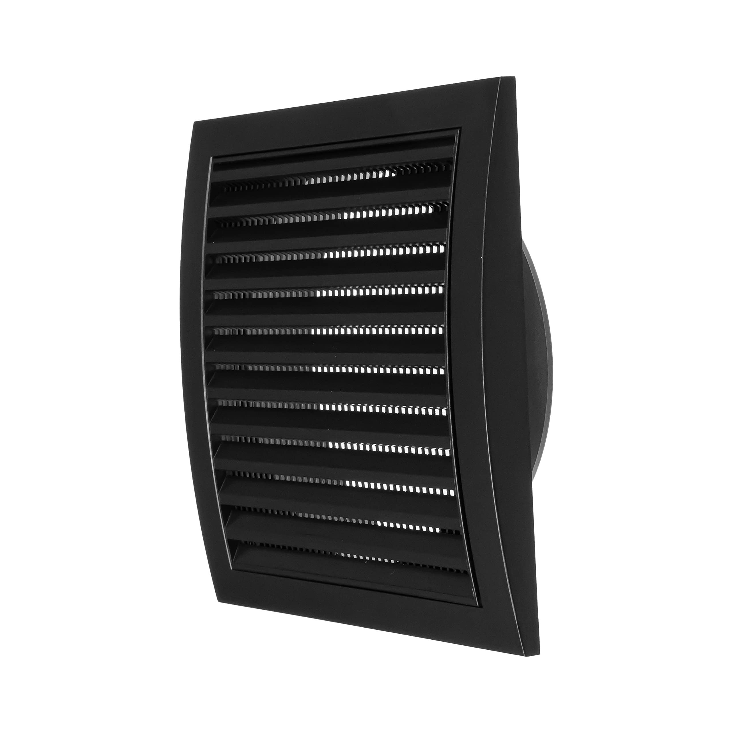 Anthracite Exhaust Hood Vent 6'' Inch / 150 mm with Flange and Built-in Mesh Guard Screen, Black, Air Vent Cover, HVAC Exhaust Vent Duct Cover, Exhaust Cap