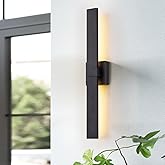 Zicbol Modern Outdoor Wall Light Fixtures 27.2" Black Outdoor Porch Lights Exterior LED Wall Sconces, 12W Integrated LED Long