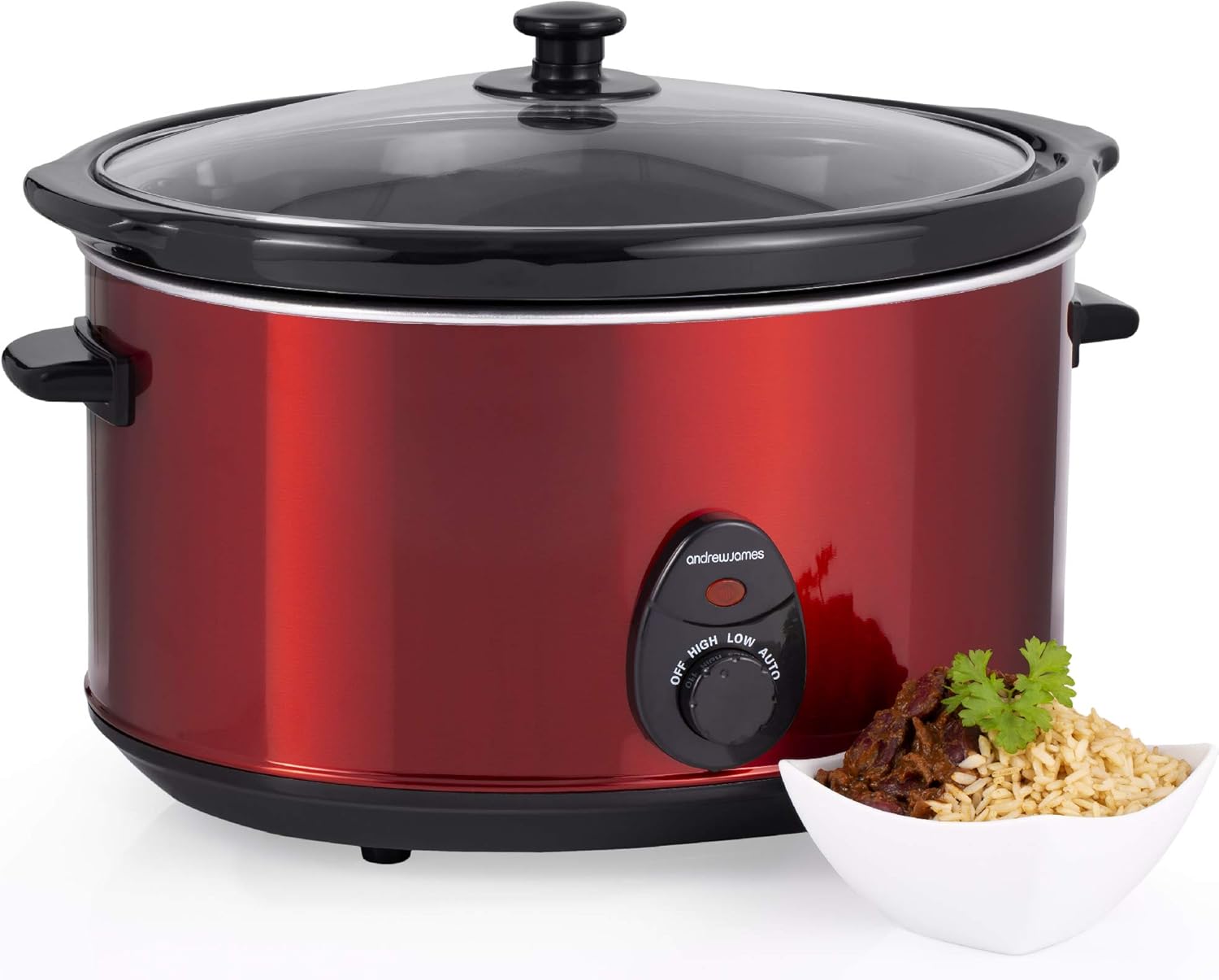 Andrew James Slow Cooker Hoekje 8 Liter Hardglazen Deksel En Afneembare Keramische Binnenpan Ideaal Voor Het Koken Van Maximaal 25 Middelgrote Porties 3 Temperatuurinstellingen Rood 380 W Amazon Nl