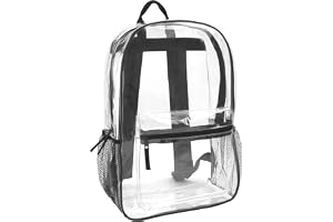 Trail maker Clear Backpack Heavy Duty with Padded Straps, Side Pockets for Kids, Boys, Girls, School, Stadium Approved Events