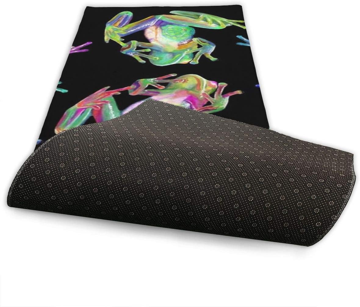 KACTUWY Different Frog Printed Yoga Mat Non Slip Fitness