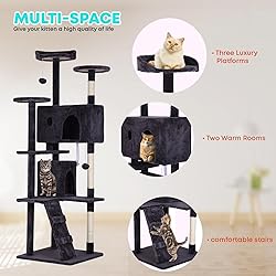 FDW Cat Tree 70in Cat Tower Multi-Level Durable Cat