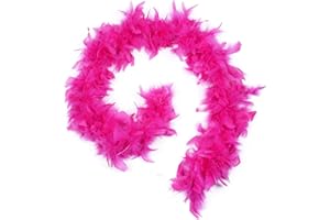 Handy Lidy 2 Pack 25 Grams 47" Long Chandelle Boa Women Turkey Feather Boas