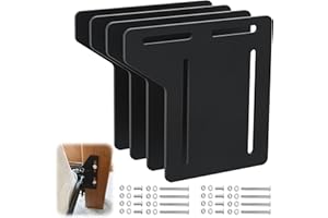 YULEIMY 4 PCS Bed Frame Brackets Adapter for Headboard Extra, Full to Queen Conversion Kit, Heavy Duty Beds Modification Plate, Headboards Attachment for Metal Bed-Frame, Headboard-Adapter Kits with Hardware