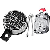 Digital Electronic Keypad Lock for Right Swing Bolt Safes, Gun Safe Lock Replacement, Time Delay Safe Lock Including 2 Emergency Keys