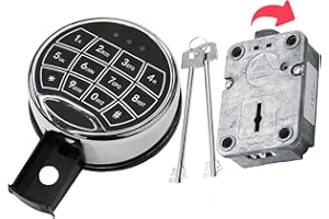 WAH YUE HING Digital Electronic Keypad Lock for Right Swing Bolt Safes, Gun Safe Lock Replacement, Time Delay Safe Lock Including 2 Emergency Keys