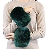 Peecabe Winter Women Fuzzy Arm Warmers Girls Faux Fur Short Wrist Cuffs Fluffy Soft Wrist Cover Ankle Warmer
